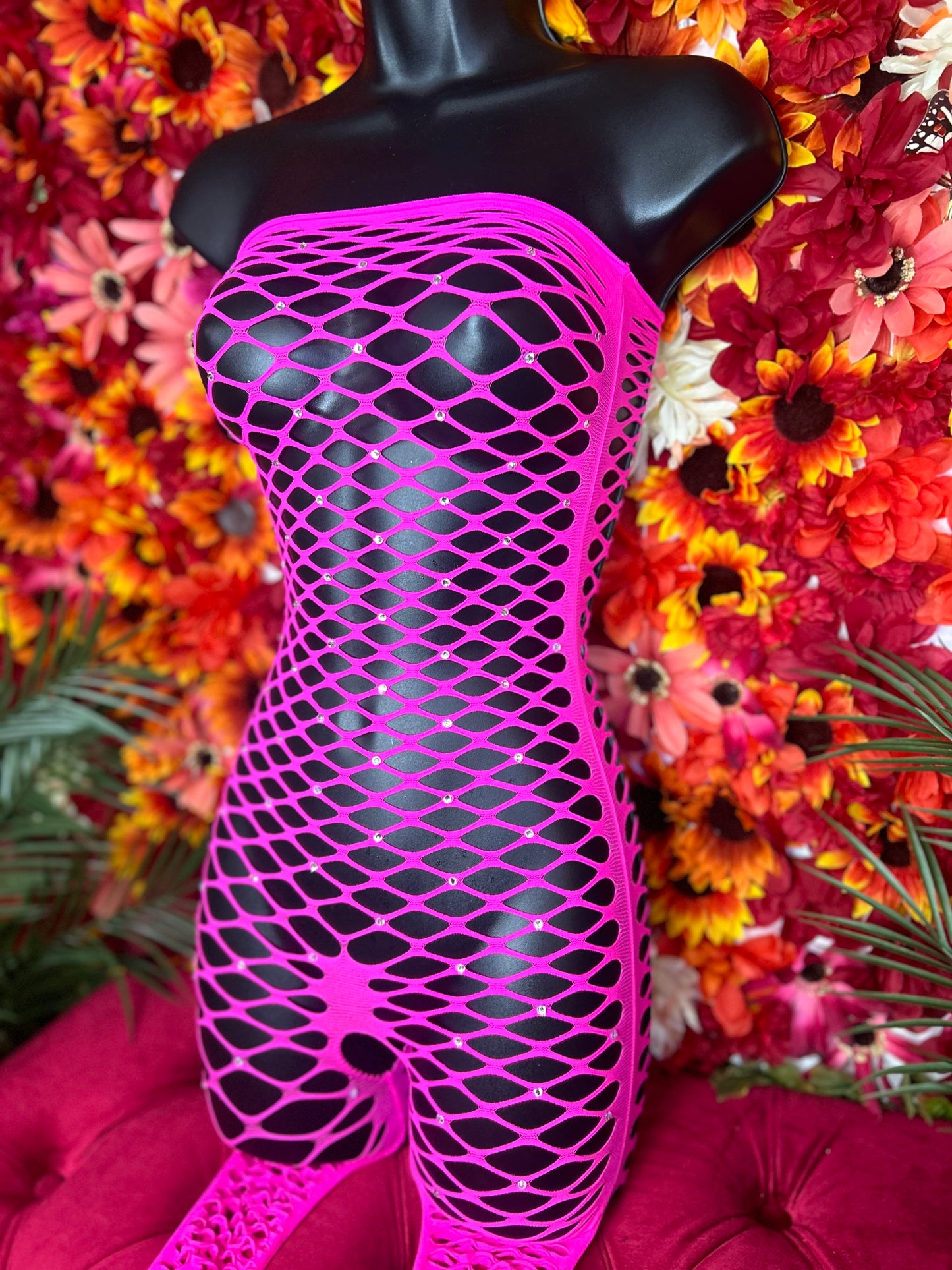 Pink Bedazzled One Size Fits All Sleeveless Romper